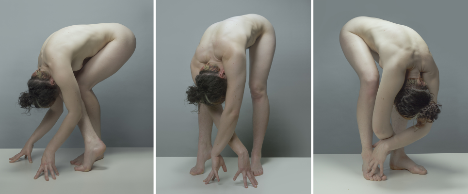 contemporary fine art photography colour nude triptych